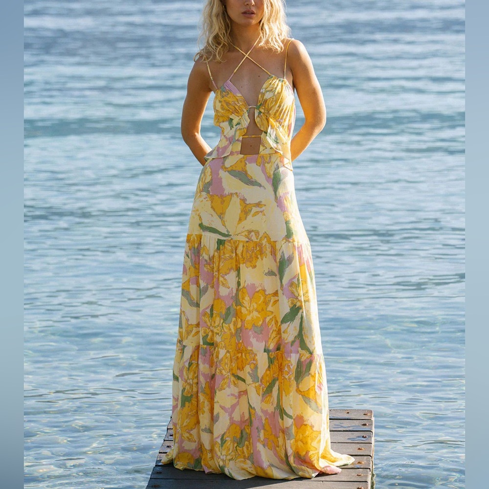 Sabo Skirt Calabria Halter Dress - Scout Floral